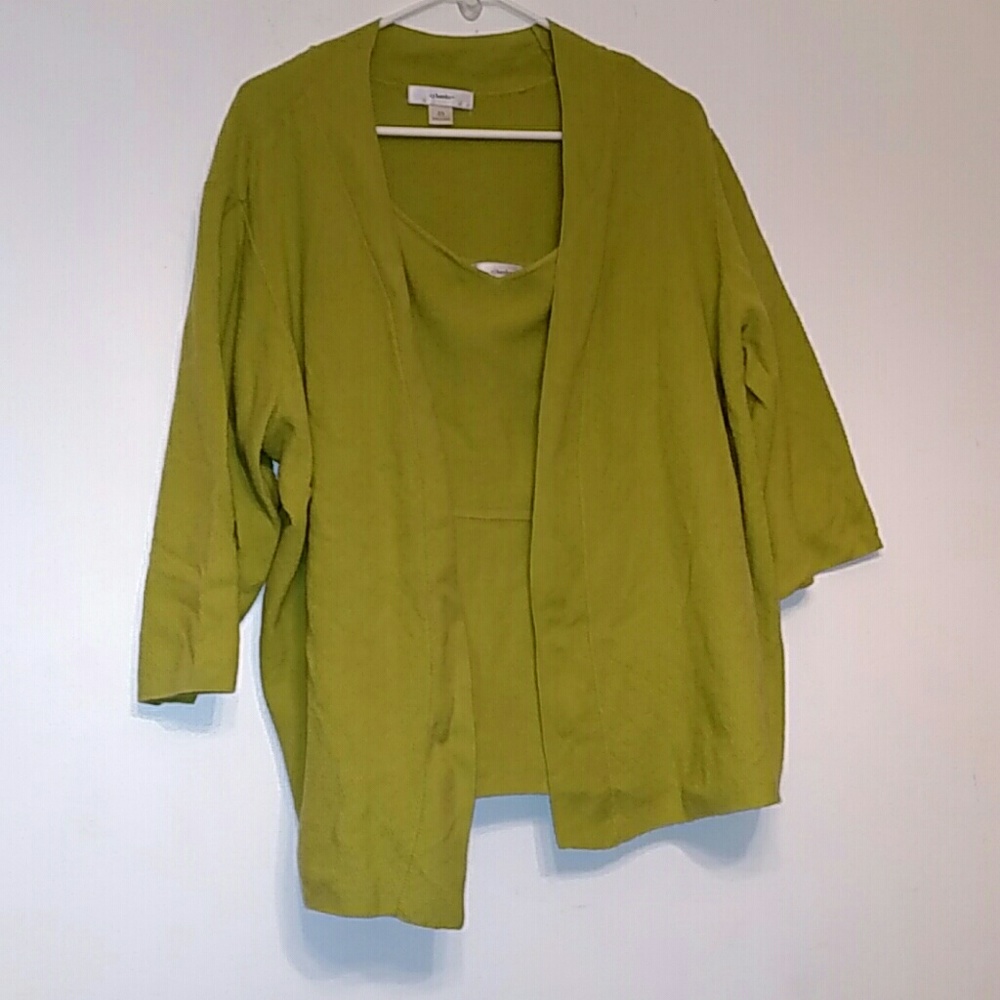CJ Banks 2x cardigan and tank shell